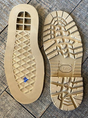 Vibram 1275 Olympia lug full soles, oak various sizes