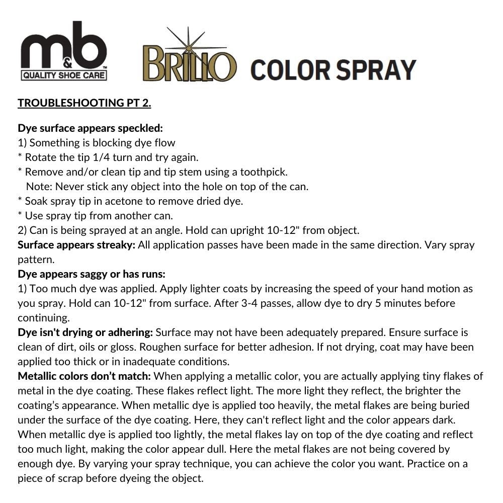 Brillo shoe color spray, 4.5 ounce (33 colors)