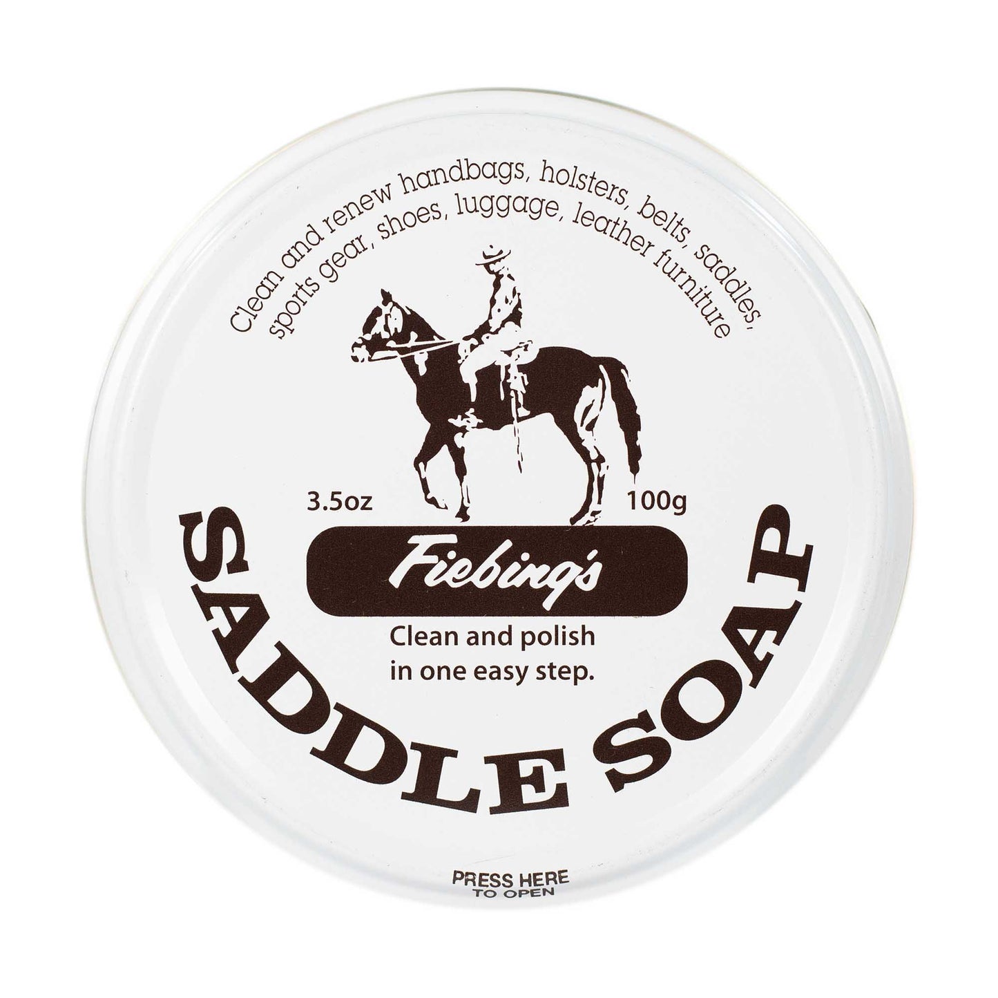 Fiebing saddle soap, white, 3.5 ounce