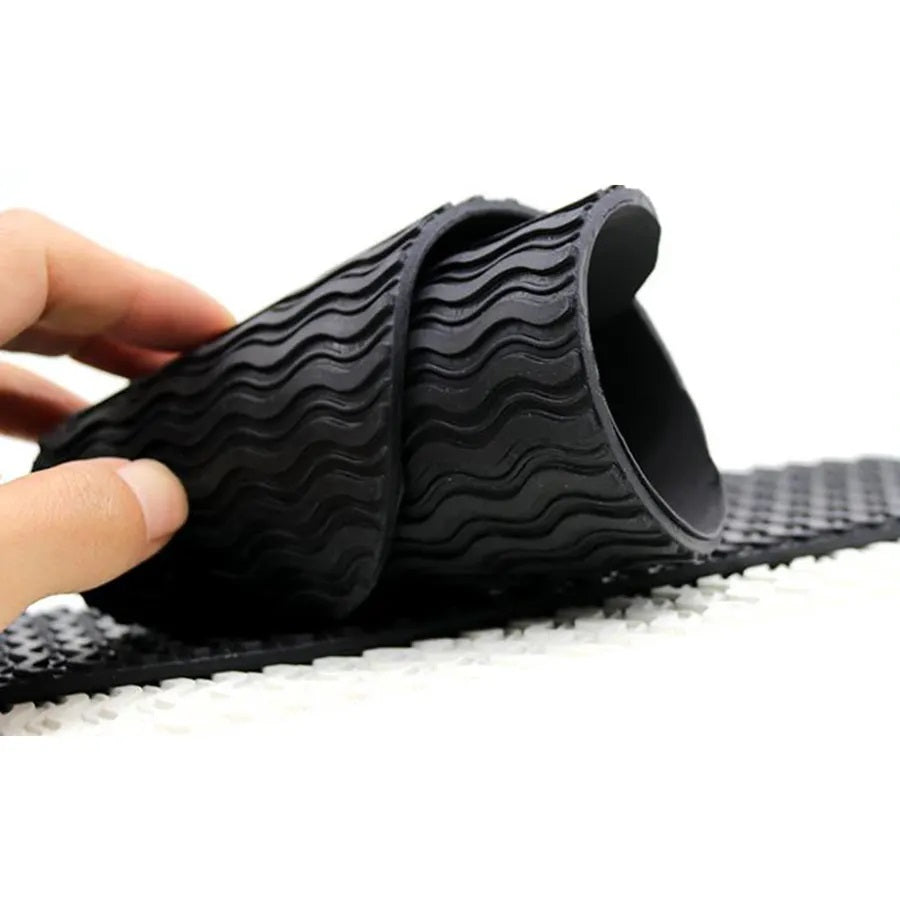 #668 Rubber full sole, wavy design.  Black only