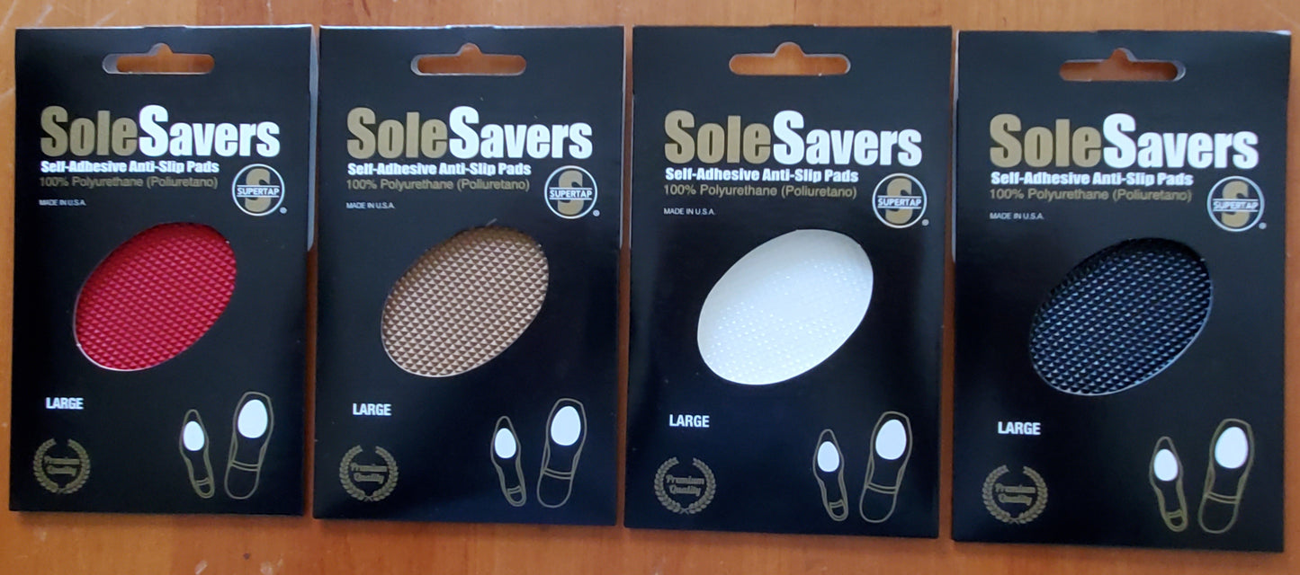 Super Tap sole savers, adhesive backing, new design package