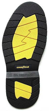 Goodyear Telos full soles, size 8, (12") black or black with yellow inlay